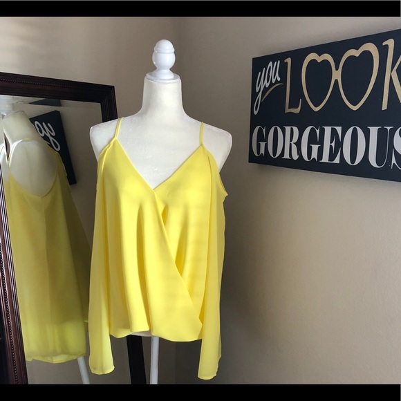 Clearance 🎉Naked Zebra Canary Yellow Blouse - Picture 3 of 7